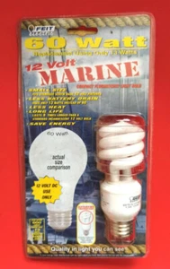 FEIT Electric 13W 12V MARINE Compact Fluorescent Light Bulb White Spiral Twist - Picture 1 of 8