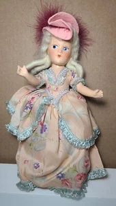 Muñeca COMPOSICIÓN Mundo Sueño Años 40 Cortesana Francesa Ojos Pintados (T13) - Imagen 1 de 12