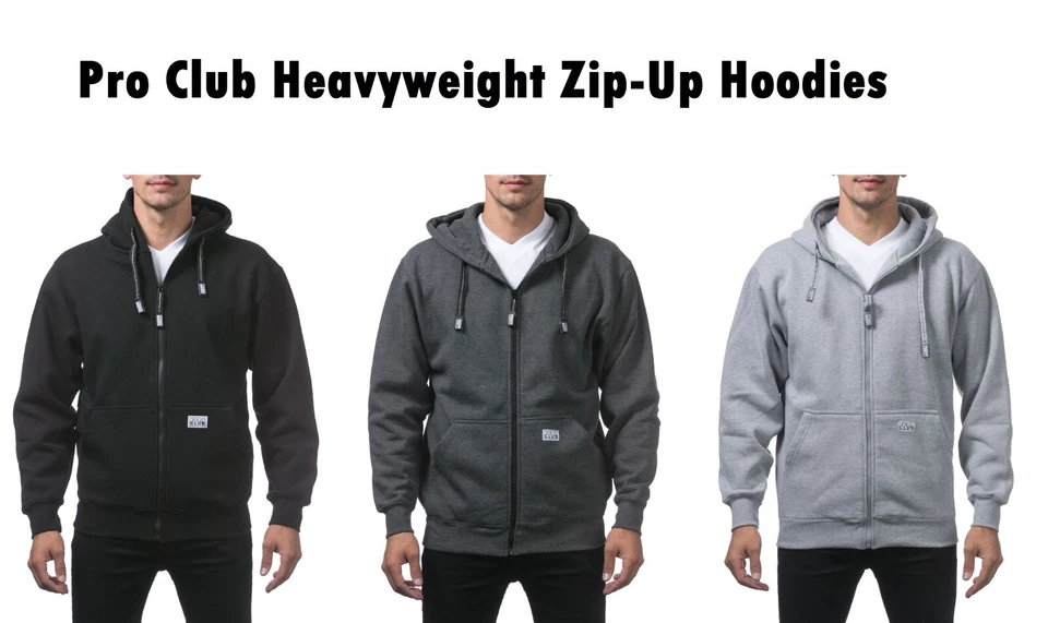 Pro Club Men's Heavyweight Full Zip Fleece Hoodie (13oz) - Image 1 of 1