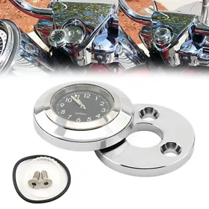 Cubierta de reloj con cerradura de horquilla de motocicleta cromada para Harley Touring Road King 1994-2022 - Imagen 1 de 8