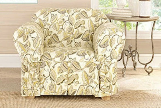 Funda para silla Waverly Sure Fit FANTASY FLEUR PUMICE de una pieza NUEVA ALGODÓN Foto 1 de 1