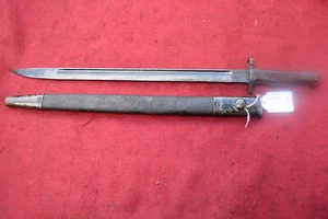 WW1 BRITISH 1907 BAYONET, SANDERSON, MARCH 1915, NO OIL HOLE & BRITISH SCABARD - Picture 1 of 16