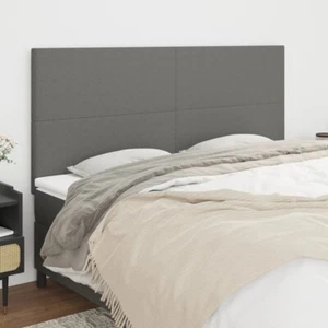 NNEVL Headboards 4 pcs Dark Grey 80x5x78/88 cm Fabric - Picture 1 of 8
