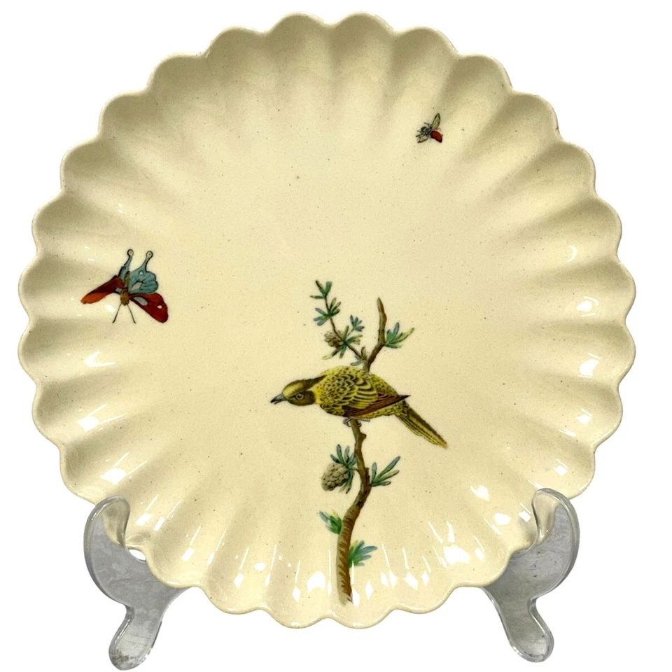 Placa Copeland Spode movimento estético 1870-1890 Chelsea Bird Butterfly 8 3/8"  - Imagem 1 de 4