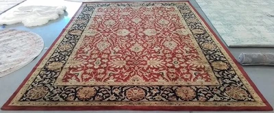 RUST / BLACK 9'-6" x 13'-6" Hole in Rug, Reduced Price 1172786833 PL523C-10 - Image 1 of 4