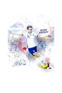 Megan Rapinoe Autographed & Inscr. "USA" Watercolor 16x20 Photo - Picture 1 of 1