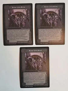 MECCG MIDDLE EARTH CCG RANK UPON RANK DARK MINIONS COMMON x3 PLAYSET LOTR (NM) - Picture 1 of 3