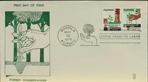 F-EX60636 PHILIPPINES IS 1975 FDC FORESTA CONSERVATORIO ALBERO BOTANICO. - Foto 1 di 2