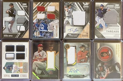 8 Card MLB Patch Lot. 2 Autos, 7 Numbered. Triple Threads, Elite, Absolute - Image 1 of 4