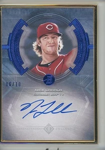 Nick Lodolo 2020 Bowman Transcendent #BTA-NL Gold Framed Auto Blue #/10 - Picture 1 of 2