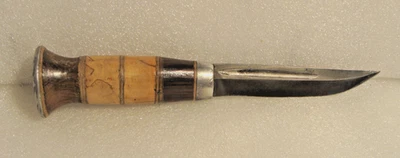 CUCHILLO HOJA FIJA RARO ANTIGUO FINLANDÉS FINLANDIA MULTI TIPO MANGO MADERA 8" Foto 1 de 4