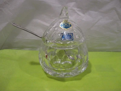 HEIRLOOM 大马士革玫瑰纯银勺带啤酒铅水晶泵糖 — 第 1/4 张图片