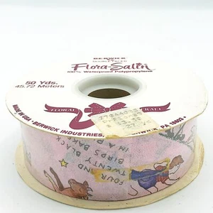 Cinta Florasatin Rosa Madre Ganso Rimas Infantiles 1.5" x 50 yardas - Imagen 1 de 5