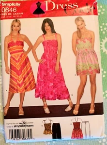 Simplicity Sewing Pattern Uncut - Sundress & Top ,Pants- New Size 4-12 #0646 - Picture 1 of 2