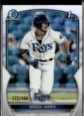 2023 BOWMAN CHROME 1ST BOWMAN REFRACTOR #BCP-115 BROCK JONES /499 - Image 1 of 2