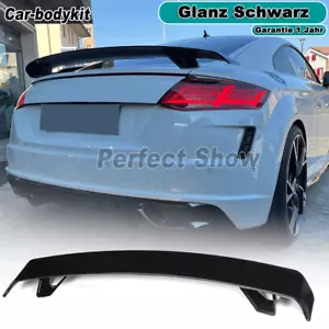Glanz Schwarz Heckspoiler Spoiler Lippe Passt für Audi TT TTS 8J A5 A7 S7 RS7 A6 - Bild 1 von 12