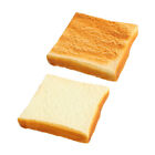  2 Pcs Pu Simuliertes Brot Zubehr Fr Kchenpartys Toast-Modell