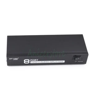 1 In 4 / 8 Out RCA AV Video Audio TV Box HDTV DVD Splitter 1 DVD to 8 Screen - Picture 1 of 15