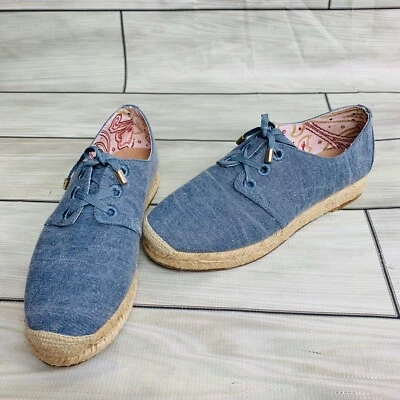 JOIE Mujer 'Wallie' Denim Alpargata Con Cordones Tenis Talla 37 EE. UU. 7 Foto 1 de 4