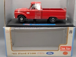Modellini auto 1:18 Sun Star Ford F100 Pickup 1965 rosso con scatola originale - Foto 1 di 14