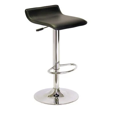 Winsome Spectrum Adjustable Swivel Stool Black and Chrome - Image 1 of 3