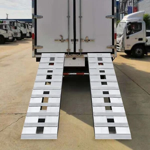 2pcs Aluminum Trailer Ramps Truck Car Auto Trailer Ramps Loading Ramps 6000lbs - Picture 1 of 20