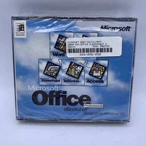 Microsoft Office Professional & Bookshelf Designed for Windows 95 (CD-Rom W/Key) - Picture 1 of 4