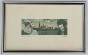 Maschere a S. Girgio Baruffaldi Framed Print BAC Art Studio Acquatinta Venezia - Bild 1 von 15