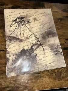 H.G. Wells "Krieg der Welten" Kunstwerk/Intro Worte Cardstock Druck (versiegelt) 11x14 - Bild 1 von 13