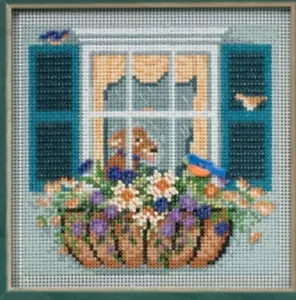 Mill Hill Counted Cross Stitch Kit Window Box - 2015 Spring Buttons & Beads - Picture 1 of 3