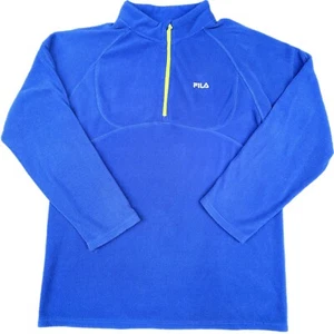 Suéter Pullover Grande Fila Azul Polar 1\4 Cremallera Para Hombre’s - Imagen 1 de 10