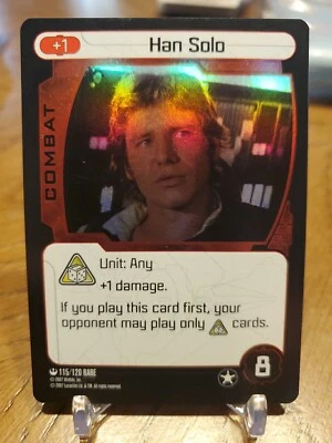 2007 Star Wars: PocketModel TCG #115 115/120 Han Solo RARE Combat Card FOIL - Image 1 of 3