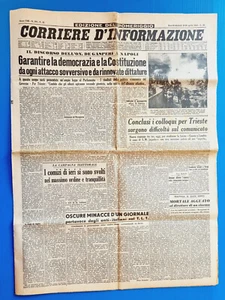 Corriere D'Información 28-29 Abril 1952 Trieste - Publicidad Agua De Crodo - Imagen 1 de 2