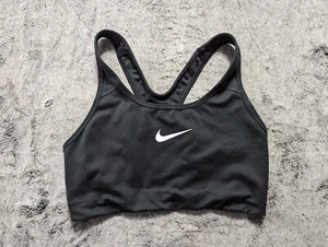Nike Dri Fit Sports Bra Racerback Women's Size Medium Black - Picture 1 of 8