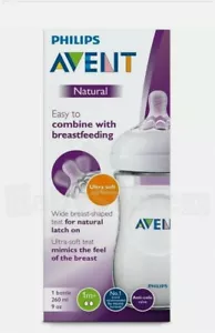 2x Philips Avent Baby Fütterungsflasche 1m + Flow 2 klar, blau/rosa 9oz USA VERKÄUFER - Bild 1 von 4
