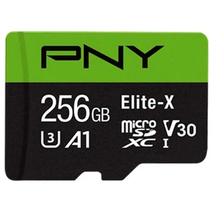 PNY Technologies 256GB Elite-X microSDXC Class 10 UHS-I U3 Flash Memory Card - Picture 1 of 7