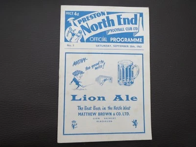 Preston V  Huddersfield  1963/4   - Image 1 of 3