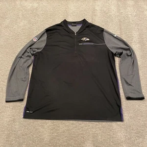 Baltimore Ravens 1/4 Zip Mens XXL NFL Football Lightweight Pullover DriFit Nike - Picture 1 of 12