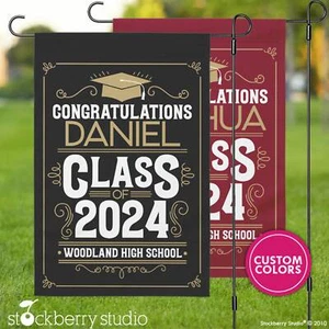 Graduation Photo Garden Flag Personalized College Grad Class of 2025 - Picture 1 of 5