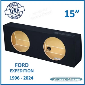 Ford Expedition 1996-2024 15" Dual Sealed Sub Box Subwoofer Enclosure Speaker - Picture 1 of 16