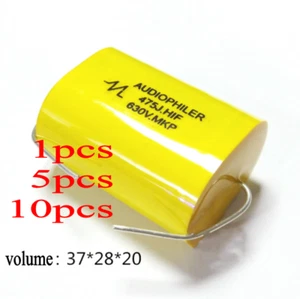 1/5/10pcs 4.7UF630V 475 High Pitch MKP Axial Non-Polarized Capacitor for Speaker - Picture 1 of 1