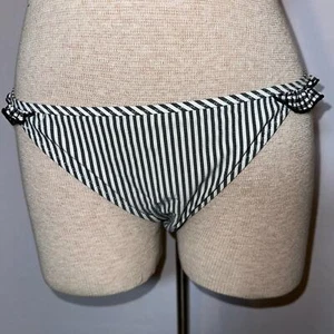 Aerie Black and White Striped Bikini Bottom Size L NWT - Picture 1 of 3