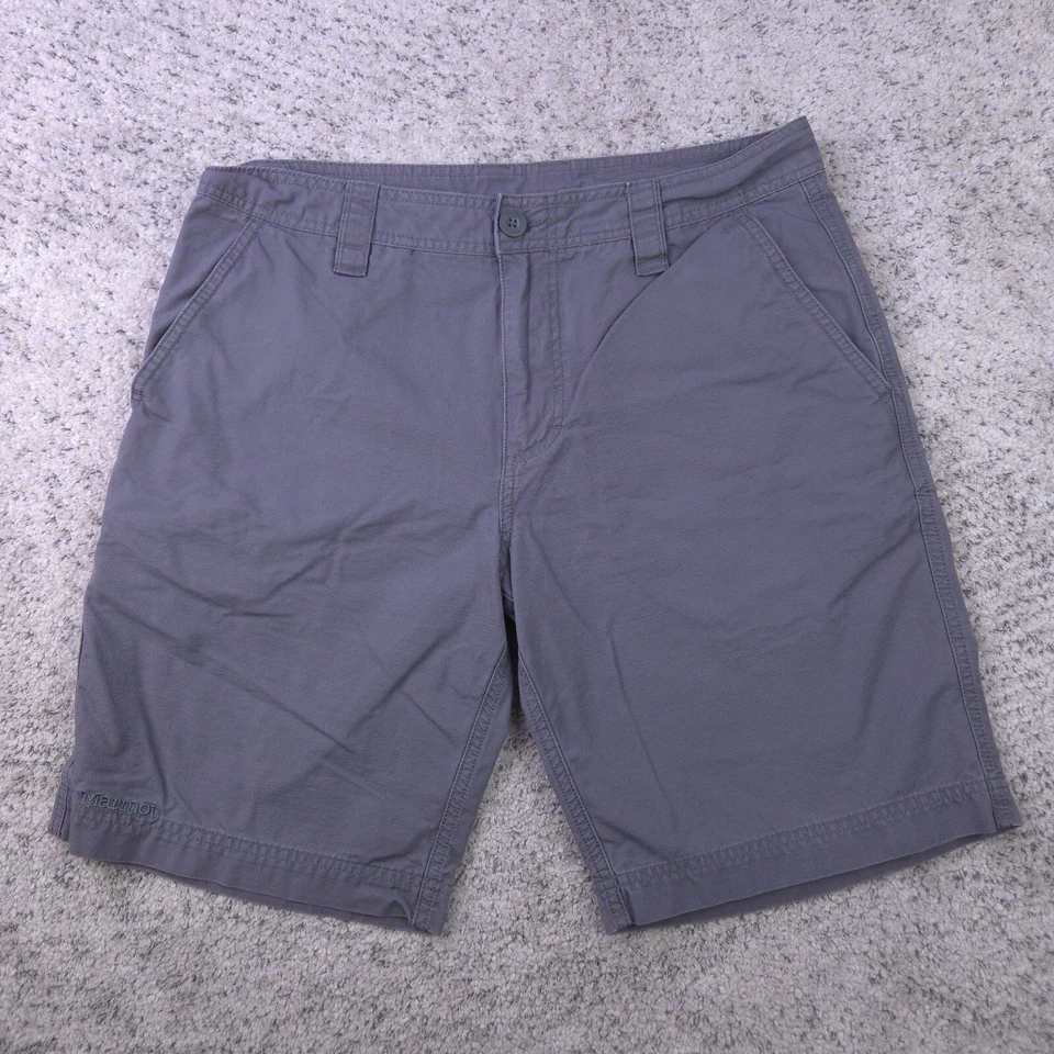 Pantalones Cortos Marmot Para Hombres 32 33 Senderismo Exterior Lona Logo 9.5 Entrepierna Gris Algodón Usado en Excelente Condición Foto 1 de 4
