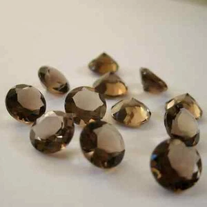 Natural Smoky Quartz Round Shape Faceted Cut Calibrated loose gemstone 3mm-20mm - Picture 1 of 9