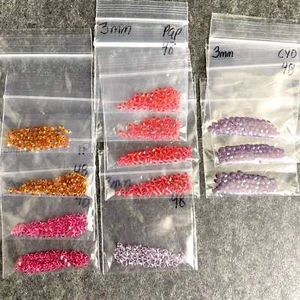 3mm bicone crystal beads Swarovski? - 576 pcs -warm colors - estate destash - Picture 1 of 6