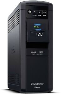 CyberPower CP1500PFCLCD PFC Sinewave UPS System, 1500VA/1000W, 12 Outlets, AVR