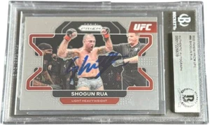 MAURICIO SHOGUN RUA SIGNED 2022 PANINI PRIZM UFC CARD #86 BECKETT BAS 4 - Picture 1 of 1