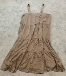 The Drop Britt Dress Women 5X Mushroom Brown Tiered Sundress Maxi Long Flowy New - Picture 1 of 18