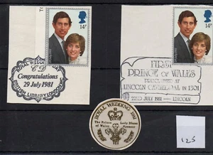 GB - (BL125) Estampillas especiales de mano de 1981 boda real - recortadas de FDC - Imagen 1 de 1