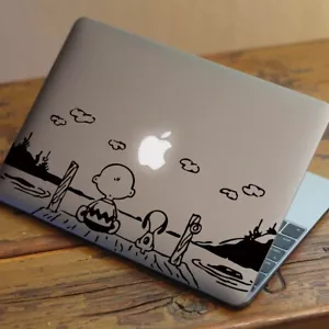 SNOOPY & CHARLIE BROWN MacBook Decal Sticker fits all MacBook models - Picture 1 of 3